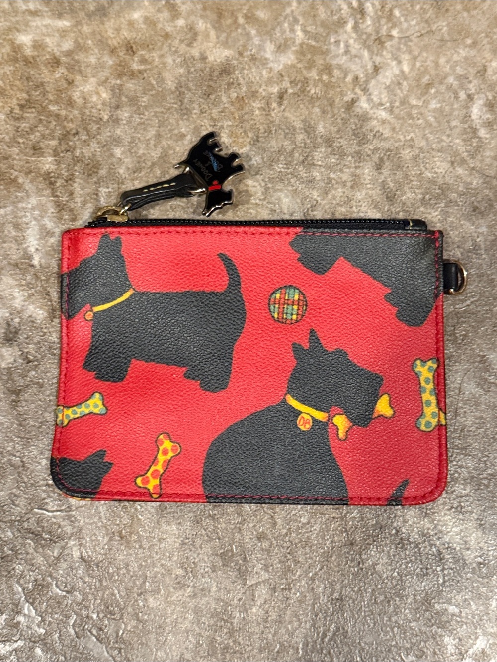 Dooney & Bourke Scottie Coated Canvas Zip Pouch